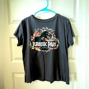 Jurassic Park floral t-shirt/crop top in size M